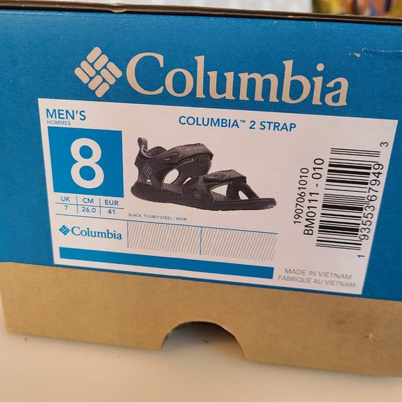 NEW - Columbia Men\'s 2 Strap Sport Sandal - Black - Size 8 main image 6